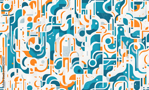 Abstract seamless geometric pattern.