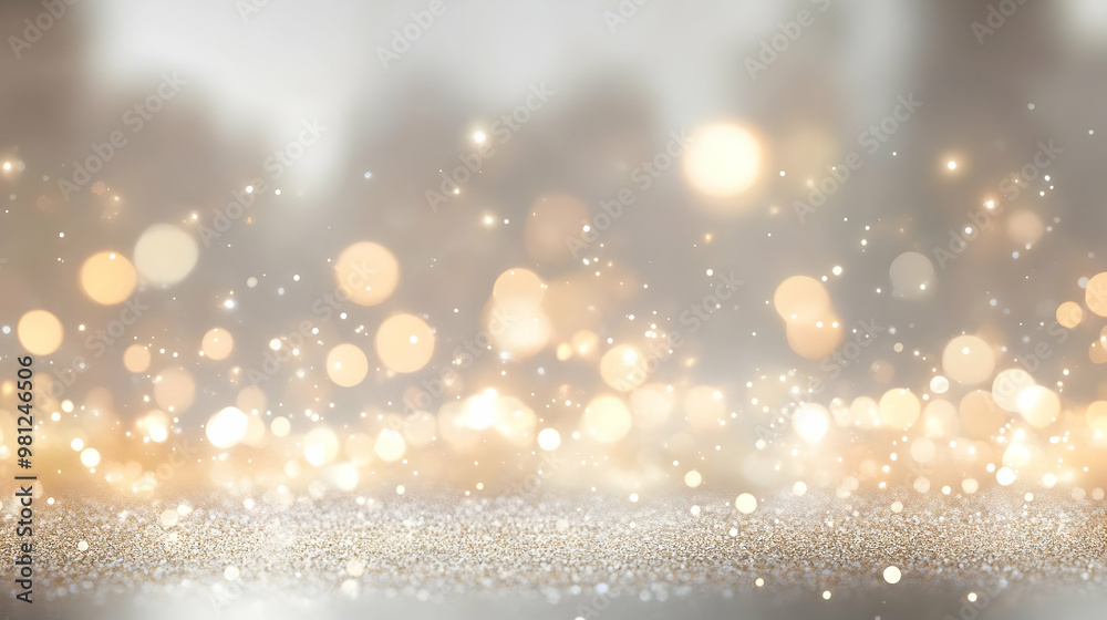 Golden Glitter Background with Sparkling Lights Golden Glitter Background with Sparkling Lights