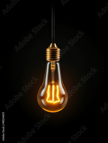 Glowing Inspiration: Vintage Edison Light Bulb Illuminates the Darkness 