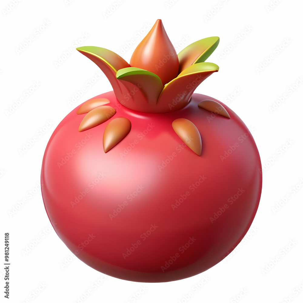 Vibrant Pomegranate Symbol Vector Design Representing Prosperity and Abundance for 2025 | Colorful Infographic Concept