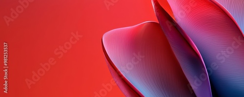 Petal and Stem Abstractions, simplified, abstract forms of petals and stems with vibrant hues photo