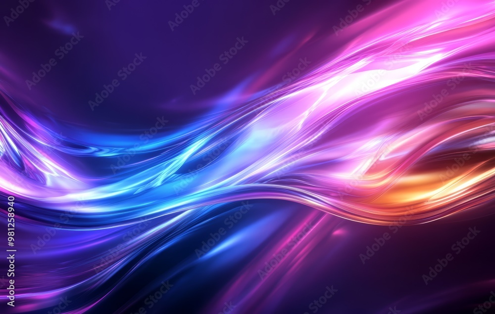 Bright flowing abstract waves in neon colors Bright flowing abstract waves in neon colors