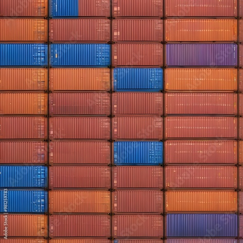 container texture, container cargo freight, 
sheet metal logistics container stacked photo