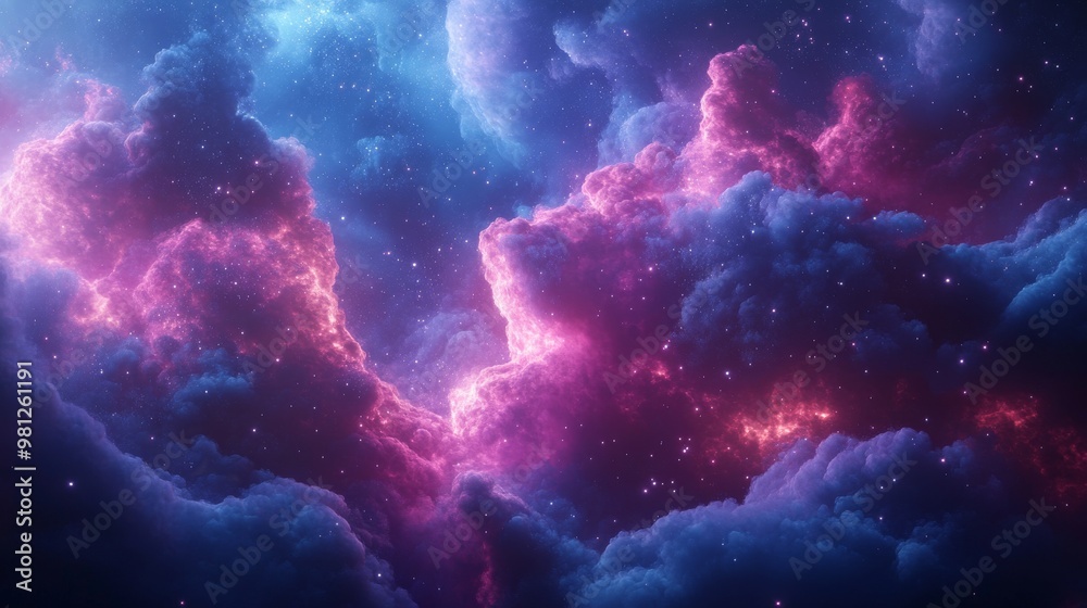 Cosmic Cloudscape with Stars and Nebulae Cosmic Cloudscape with Stars and Nebulae