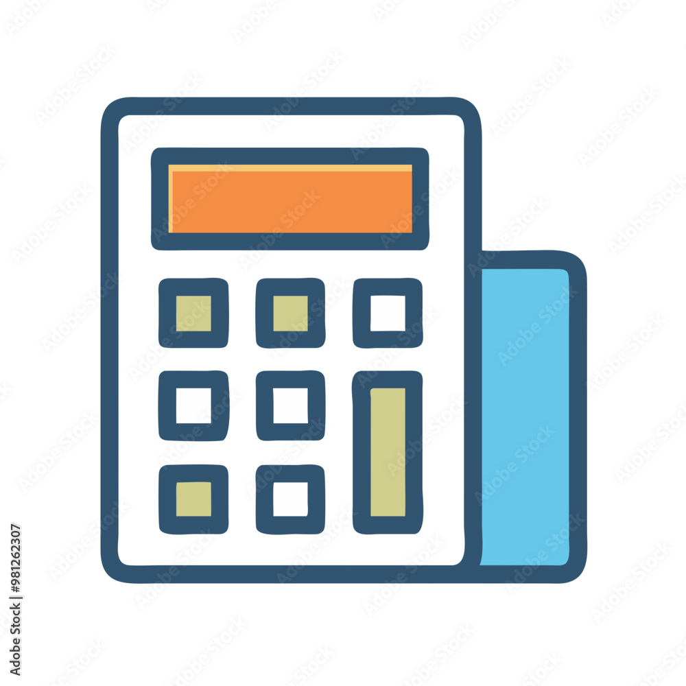 Digital calculator icon for business and financial calculations
Digital calculator icon for business and financial calculations
