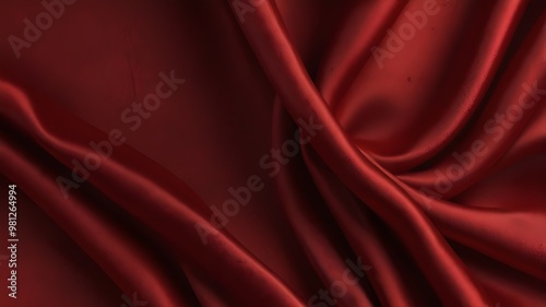 A smooth and luxurious red satin fabric with a rich, shiny texture, perfect for creating an elegant and soft backdrop