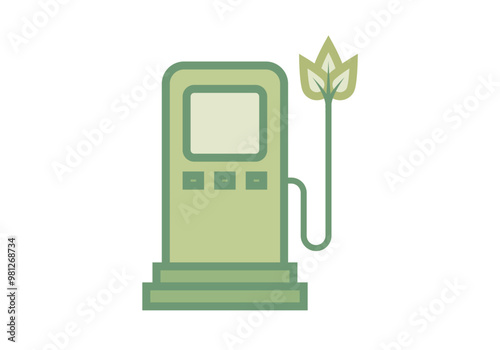 Estación de gasolinera de combustible ecológico 