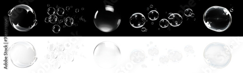 PNG clear bubble effect set