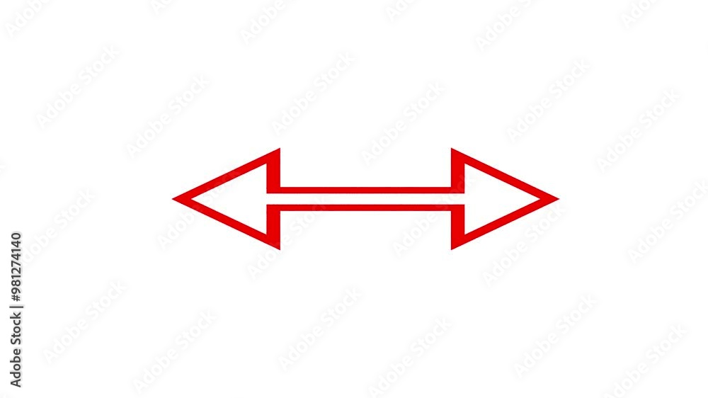 Left to right arrow animation on black background. 4k video Left to right arrow animation on black background. 4k video