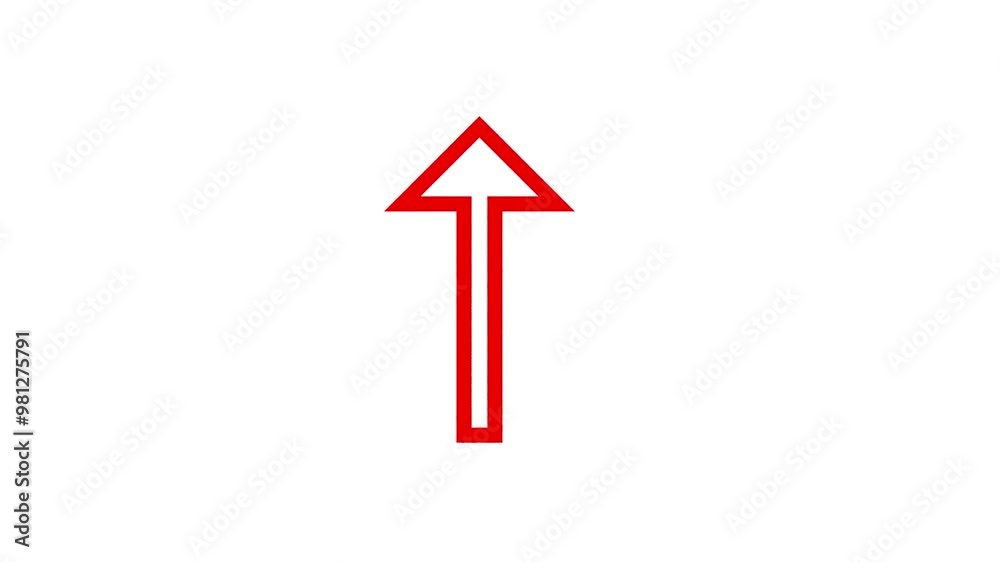 Up arrow animation on white background. arrows motion graphic design going up down and reverse changing speed. Up arrow animation on white background. arrows motion graphic design going up down and reverse changing speed.