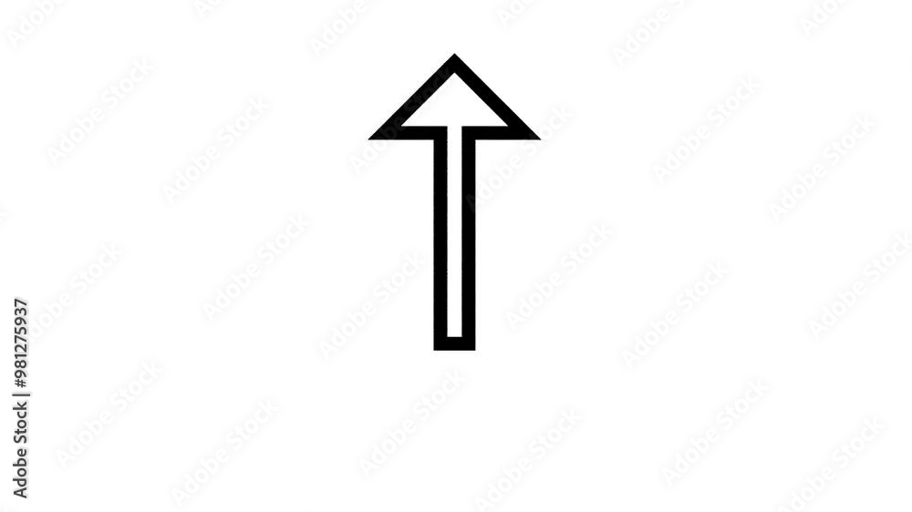 Up arrow animation on white background. arrows motion graphic design going up down and reverse changing speed. Up arrow animation on white background. arrows motion graphic design going up down and reverse changing speed.