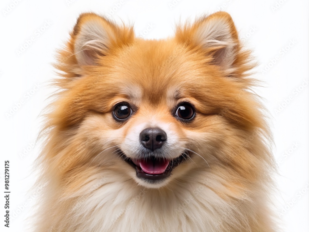 Adorable fluffy Pomeranian dog with bright curious eyes and cute smile posing on transparent background, perfectly isolated and cut out for graphic design. Adorable fluffy Pomeranian dog with bright curious eyes and cute smile posing on transparent background, perfectly isolated and cut out for graphic design.