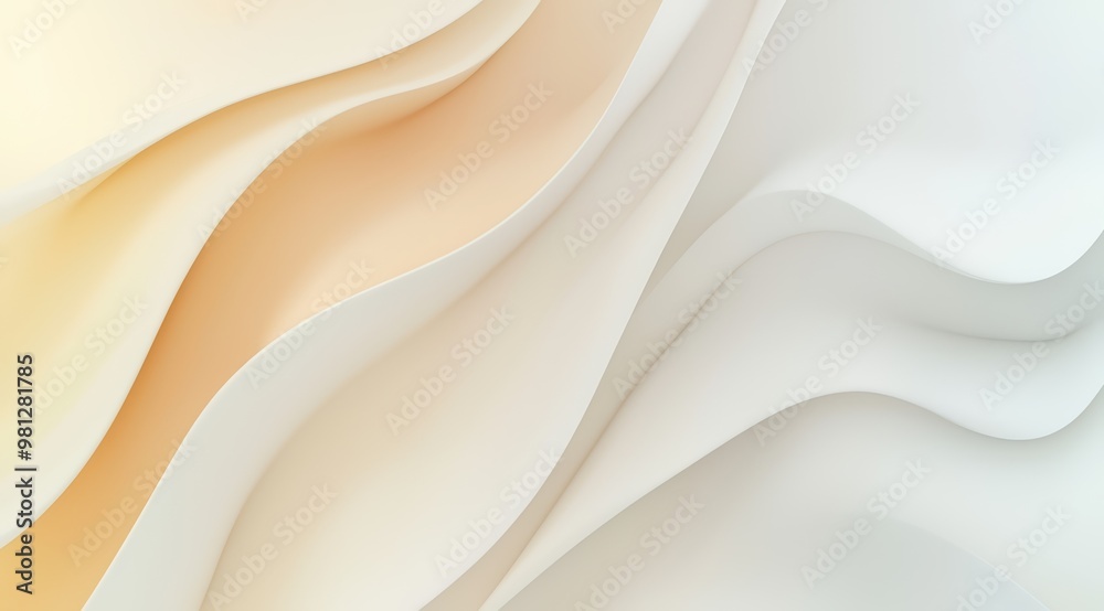 Fototapeta premium Calming Abstract Flowing Waves in Neutral Gradient Palette