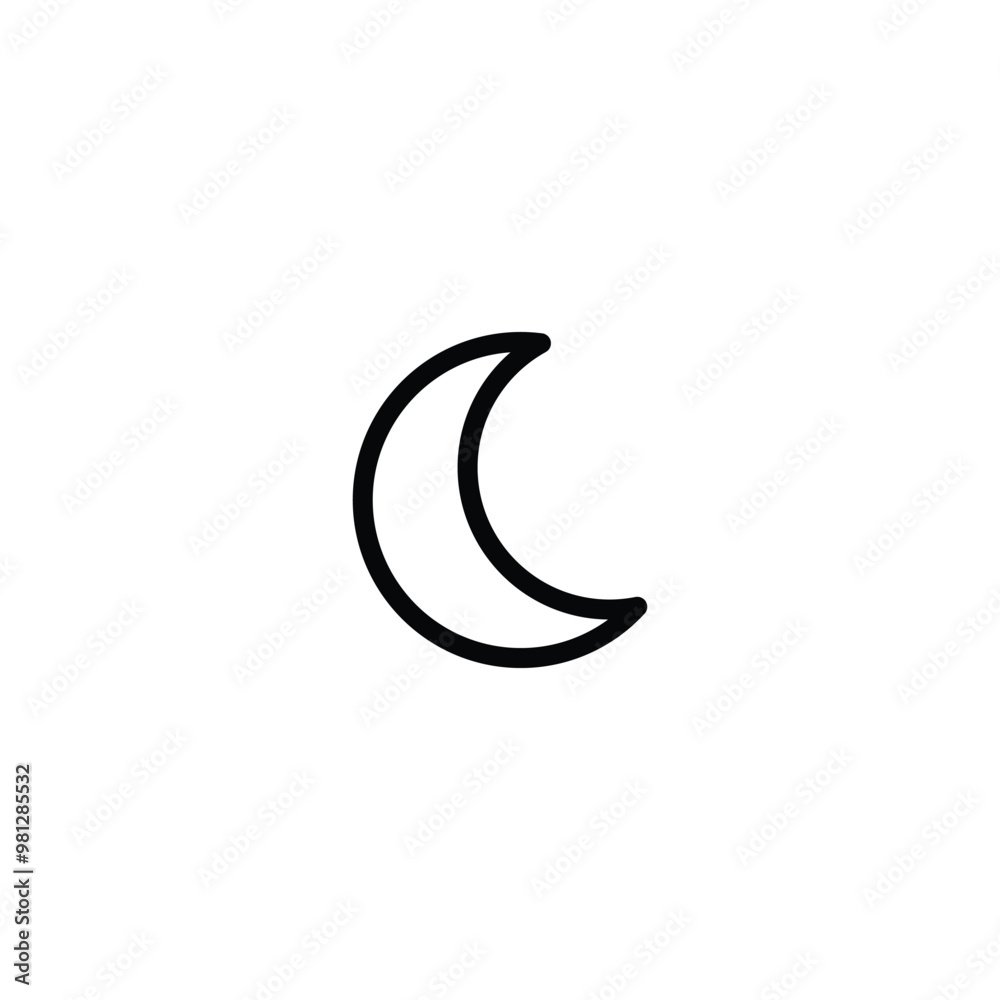Half moon conditions icon. Weather Forecast Half moon conditions icon. Weather Forecast