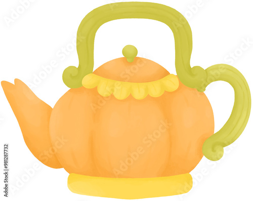 Cute Teapot Design for Autumn