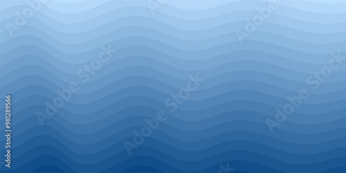 Sea waves. Blue river ocean wave layer background. Seamless sea pattern. Water wave abstract design. Vector illustration