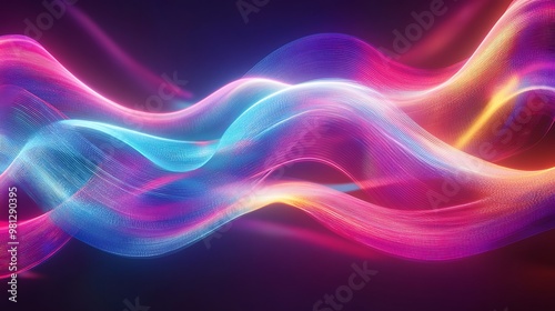 Wallpaper Mural Radiating Neon Light Burst, futuristic flashes, Motion lights,  Colorful Streaks on Dark Background Torontodigital.ca