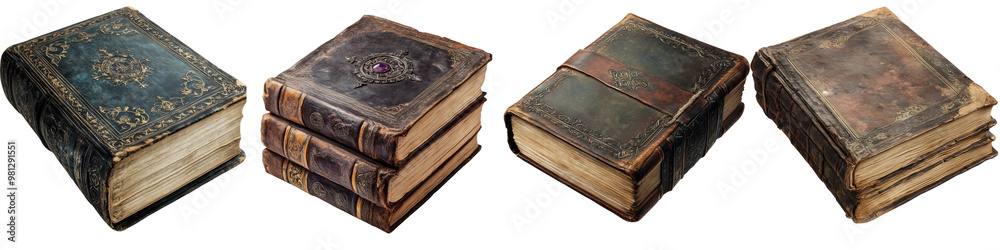 Spellbook - Repository of ancient knowledge Isolated on Clear White Background Highly Detailed Spellbook - Repository of ancient knowledge Isolated on Clear White Background Highly Detailed