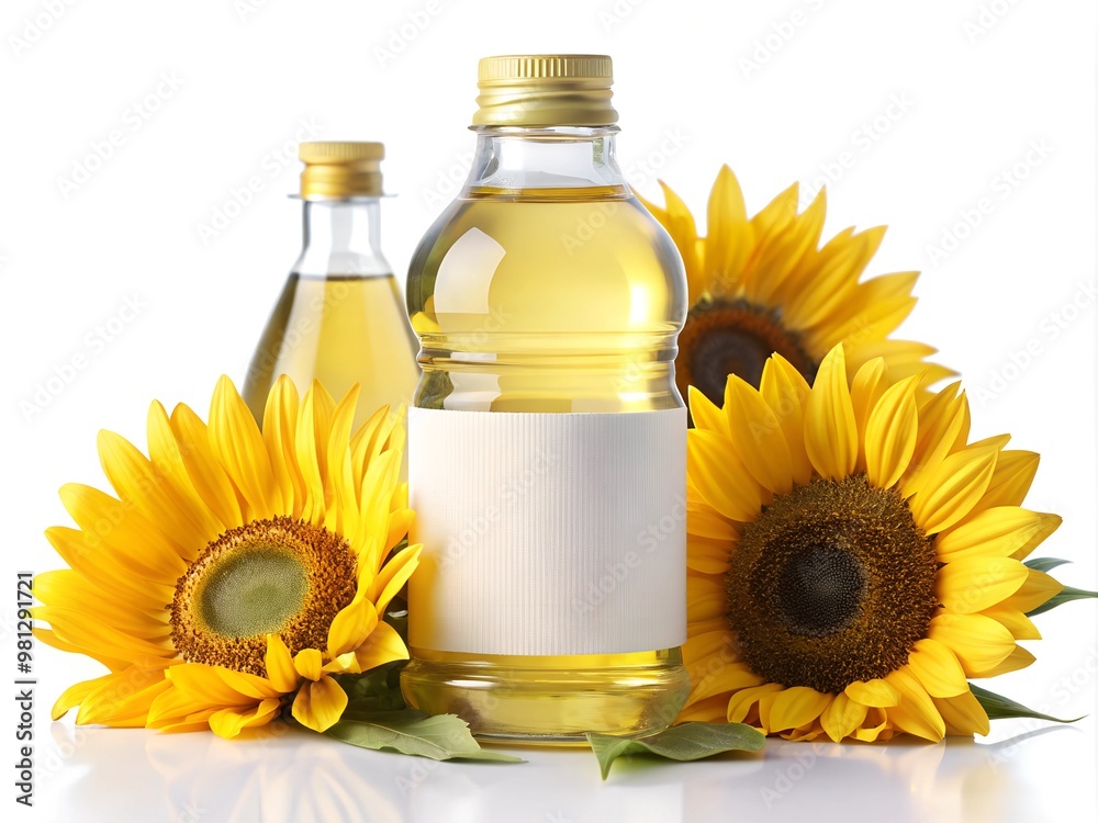 sunflower oil butter jar mock up blank white lab. AI Generative sunflower oil butter jar mock up blank white lab. AI Generative