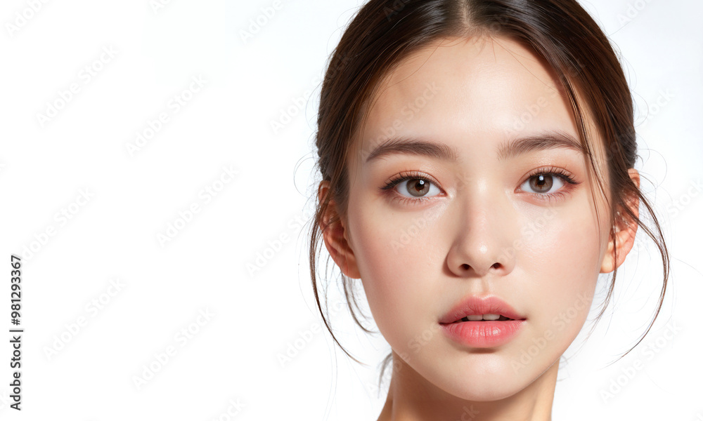 Naklejka premium asian beautiful woman face