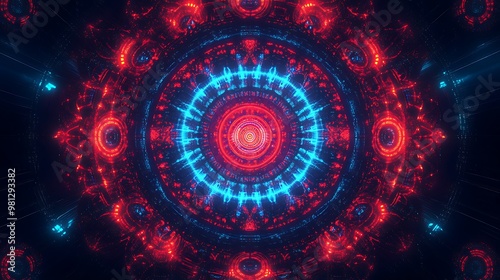 Radiating Neon Light Burst, futuristic flashes, Motion lights,  Colorful Streaks on Dark Background