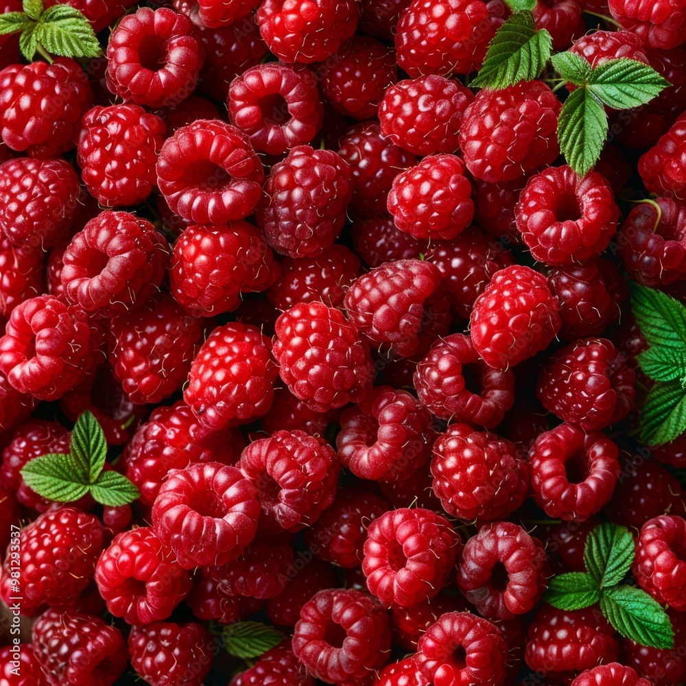 Raspberry berries texture background, Rubus idaeus fruits pattern, many red-fruited raspberries mockup Raspberry berries texture background, Rubus idaeus fruits pattern, many red-fruited raspberries mockup