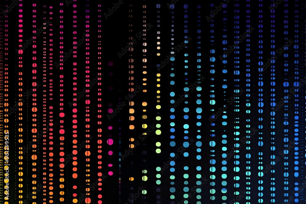 Vibrant Digital Abstract Pixel Art Background with Futuristic Neon Code Matrix Glitch Texture