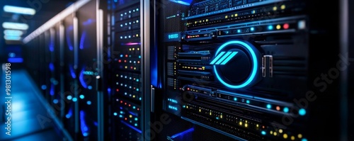 Remote server checks, round-the-clock maintenance, flat design illustration photo