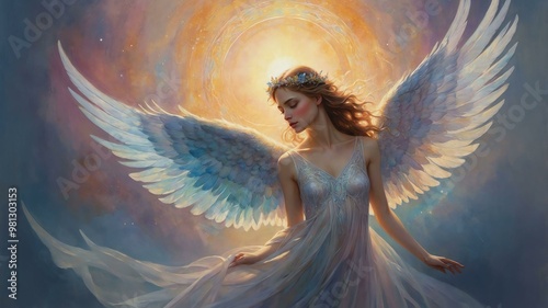 a shimmering otherworldly being with opalesce image