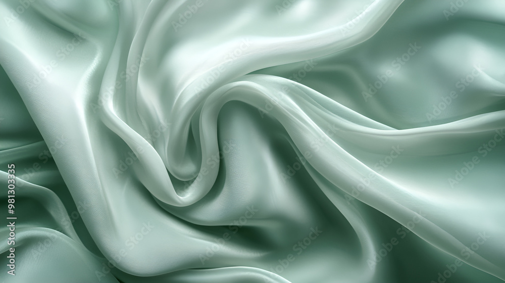 Obraz premium Soft Seafoam Green Background with Subtle Fabric Texture