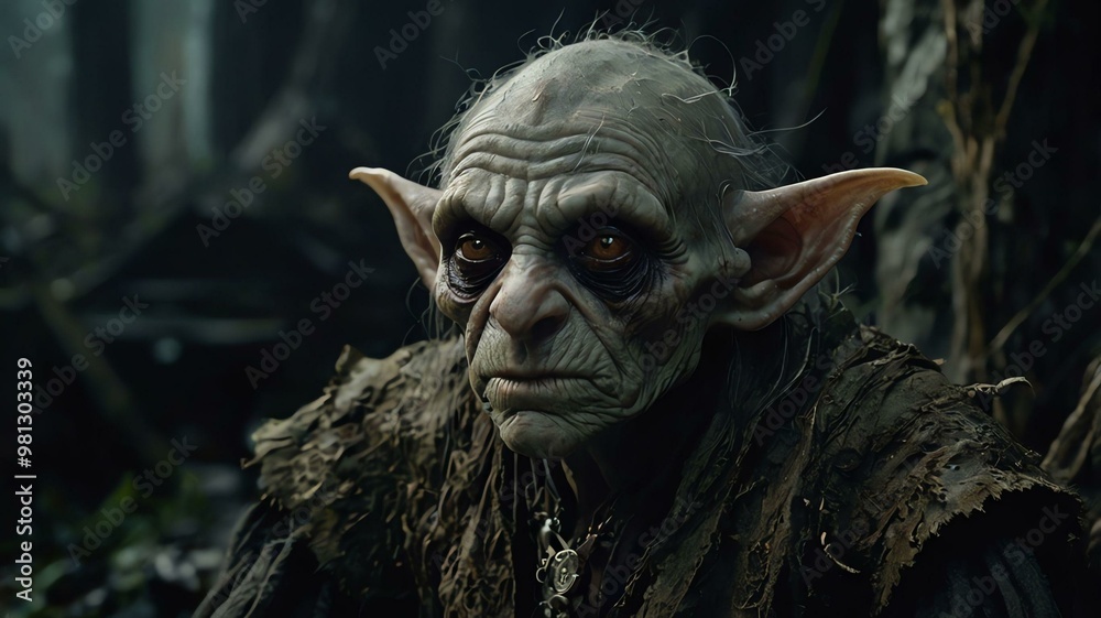 Obraz premium a sinister enchantingly decrepit goblin with image