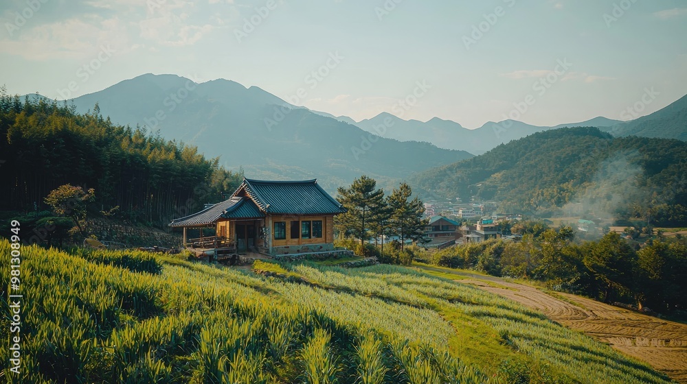 There's a small house on the middle of a mountain that's open. There is a field along the mountain fortress, and gondre herbs are being grown There's a small house on the middle of a mountain that's open. There is a field along the mountain fortress, and gondre herbs are being grown