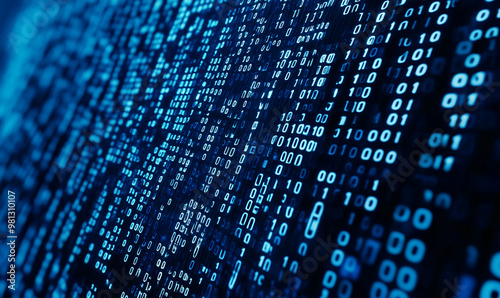 Binary Code Background - Digital Technology Concept
