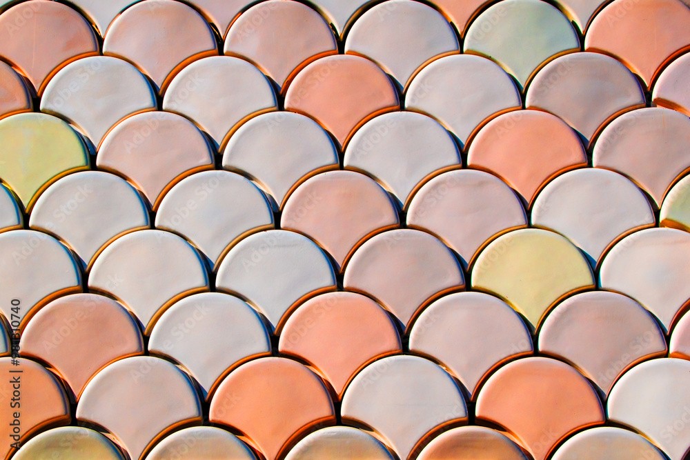 Obraz premium Ceramic tile pattern background. Colorful ceramic tile pattern.