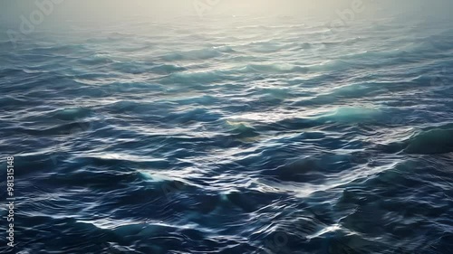Wallpaper Mural Glistening ocean waves under soft sunlight Torontodigital.ca