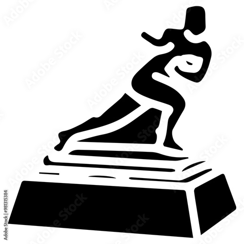 award statuette illustration vector icon.