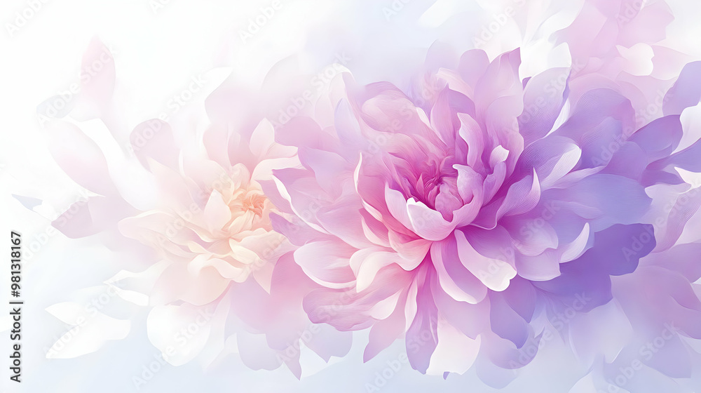 Delicate Pink and White Flower Blooms in Soft Focus Delicate Pink and White Flower Blooms in Soft Focus