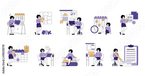 Business People. Flat Vector Illustration