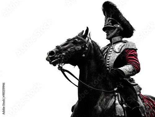 Hussar on White Background photo