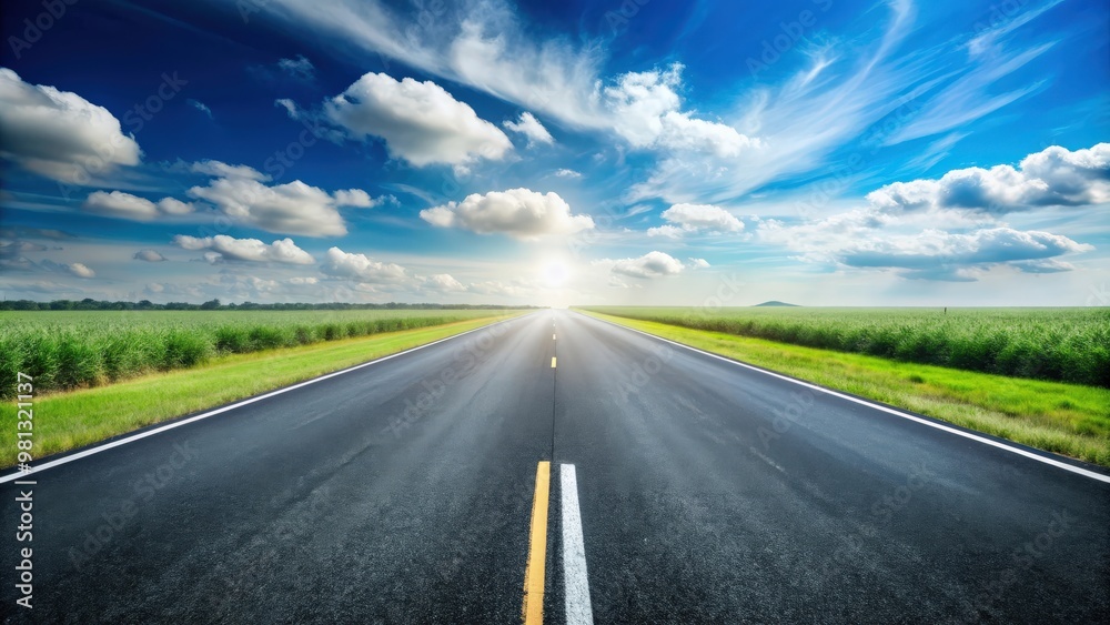 Smooth asphalt road stretching into the distance, road, smooth, background, texture, surface, transportation Smooth asphalt road stretching into the distance, road, smooth, background, texture, surface, transportation