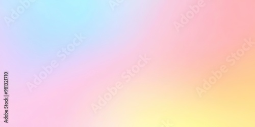 Color gradient background, abstract pastel rainbow. Light blue, pink and yellow color banner gradation texture, vector pink noise texture blur abstract background