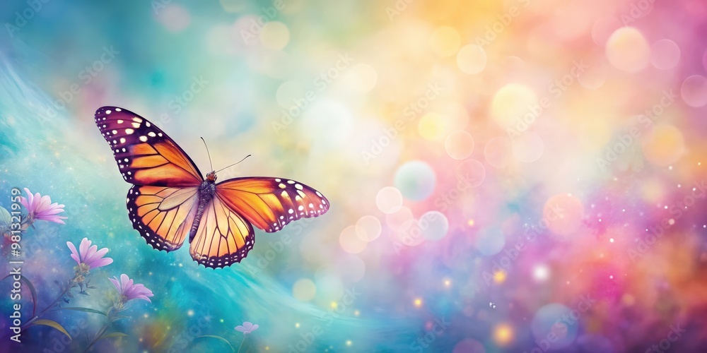 Beautiful butterfly flying on soft pastel tone abstract background, butterfly, beautiful, abstract, pastel, background, blur Beautiful butterfly flying on soft pastel tone abstract background, butterfly, beautiful, abstract, pastel, background, blur