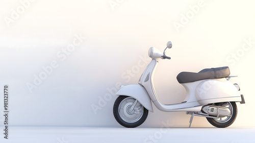 A scooter on a white background photo