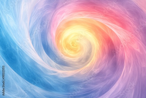 Dreamy Serenity: A Tranquil Swirl of Pastel Colors Evoking Wonder and Calm