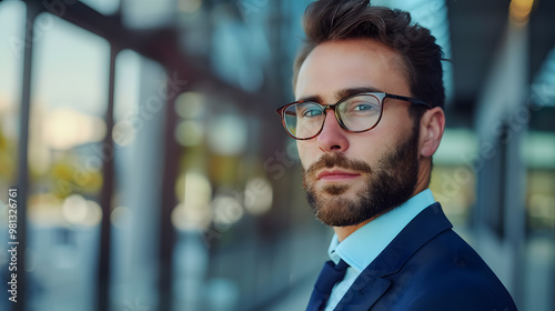 Handsome confident businessman portrait