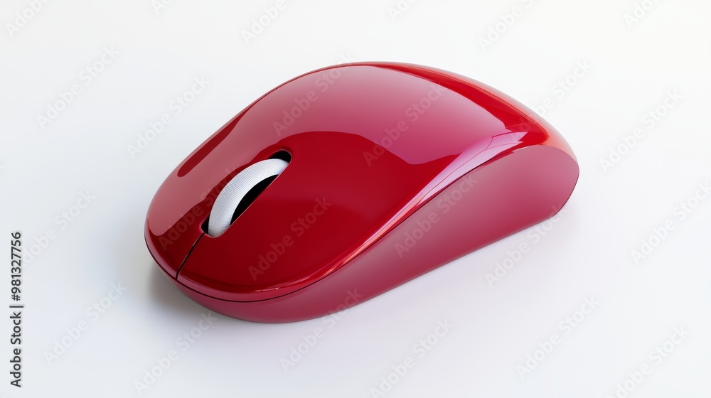 3D Render of a Glossy Computer Mouse Icon 3D Render of a Glossy Computer Mouse Icon