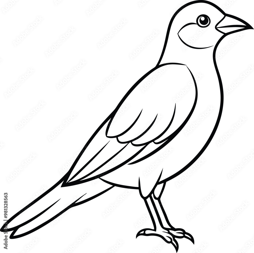 Beautiful bird logo icon line art vector illustration with creative emblem design highlighting nature and wildlife Beautiful bird logo icon line art vector illustration with creative emblem design highlighting nature and wildlife