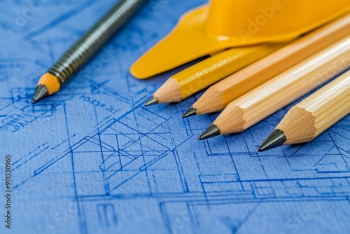 Architectural Vision and Project Management: Blueprint Floor Plan Evoking Creativity and Growth