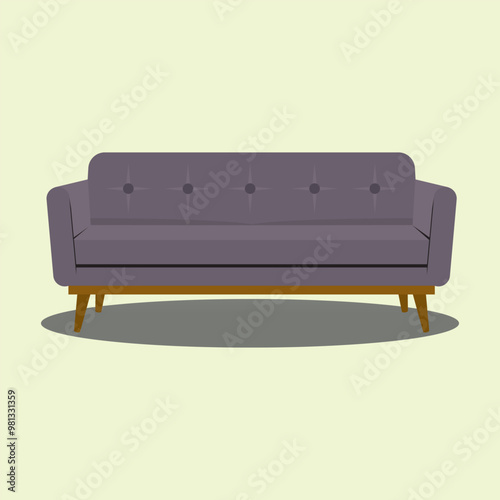 living room sofa interior vector
