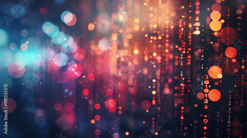 Bokeh blue and orange background